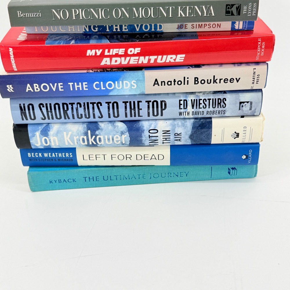 Mountaineering Adventure Book Lot 8pc Signed Norman Vaughan Into Thin Air Void